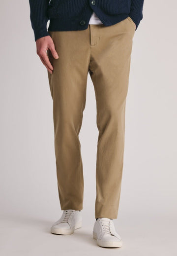 Young Ideas & Henmores -Bolt Regular Fit Twill Trousers -Taupe -32x31