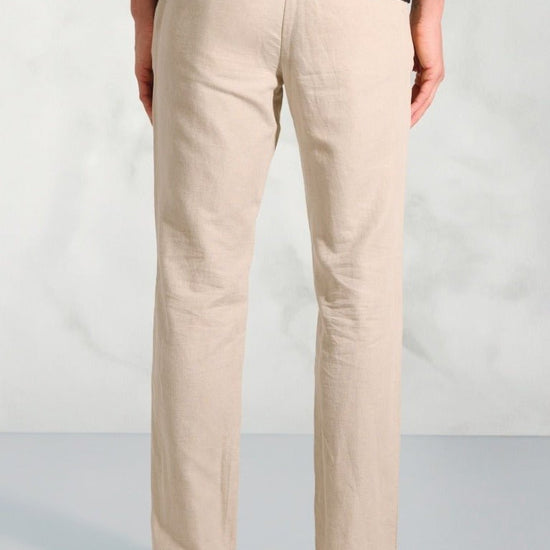 Young Ideas & Henmores - Caine Linen Trouser - Stone - 32/32