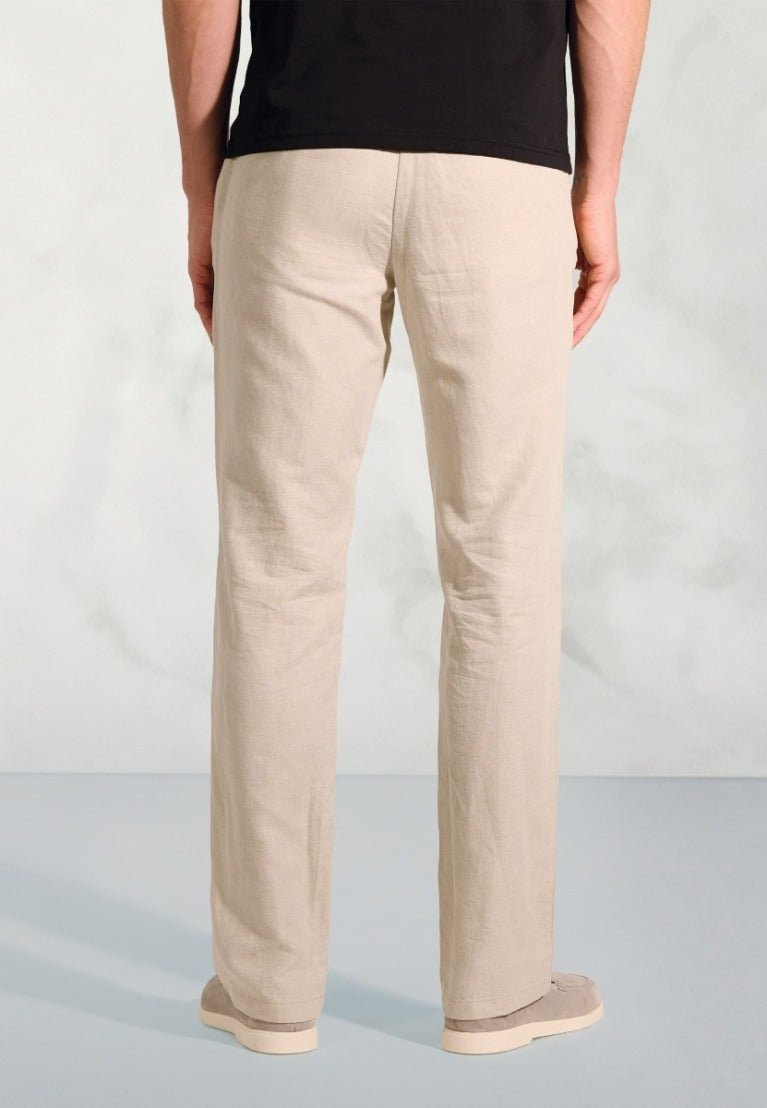 Young Ideas & Henmores - Caine Linen Trouser - Stone - 32/32