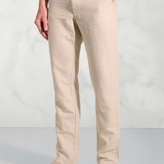 Young Ideas & Henmores - Caine Linen Trouser - Stone - 32/32