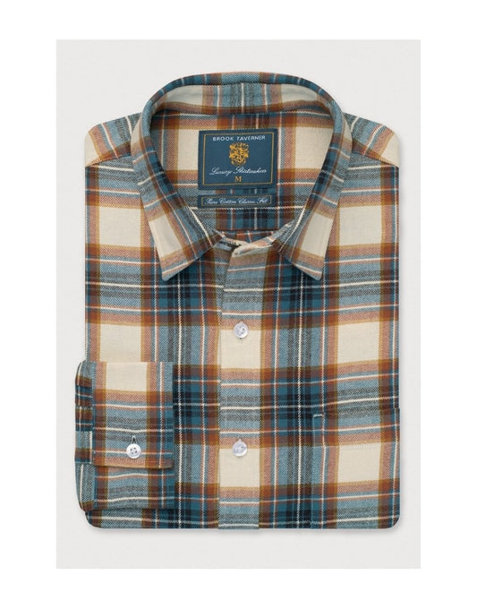 Young Ideas/Henmores - Check Denim Shirt - Rust - M