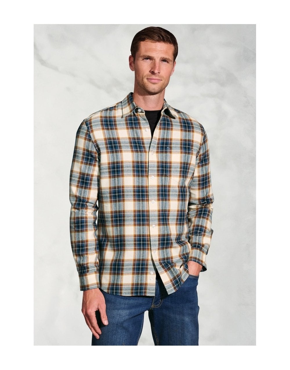 Young Ideas/Henmores - Check Denim Shirt - Rust - M