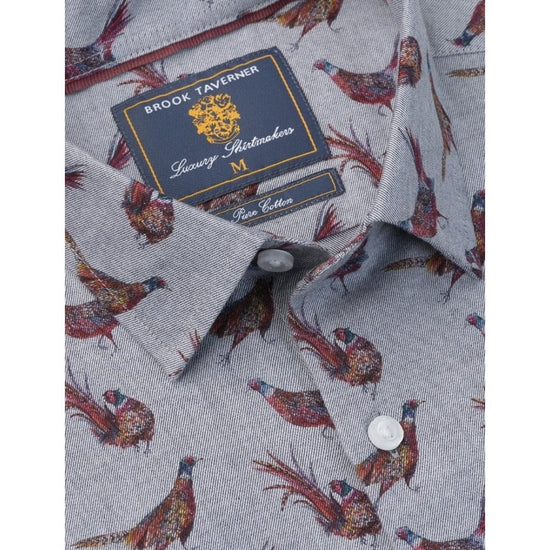Young Ideas/Henmores - Country Print Shirt - Ecru Acorn Print - S