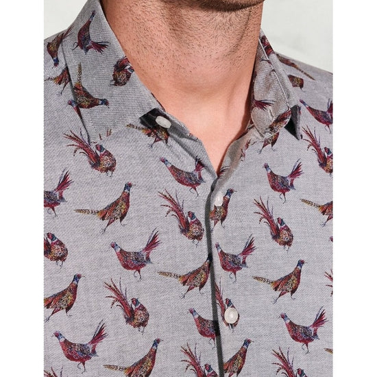 Young Ideas/Henmores - Country Print Shirt - Ecru Acorn Print - S