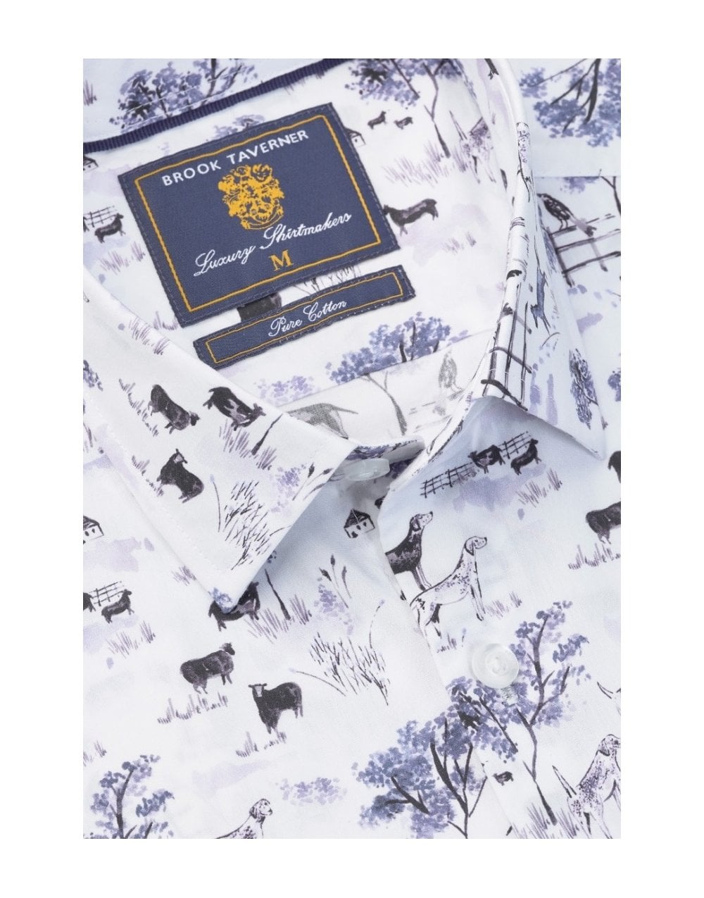 Young Ideas/Henmores - Country Print Shirt - Ecru Acorn Print - S