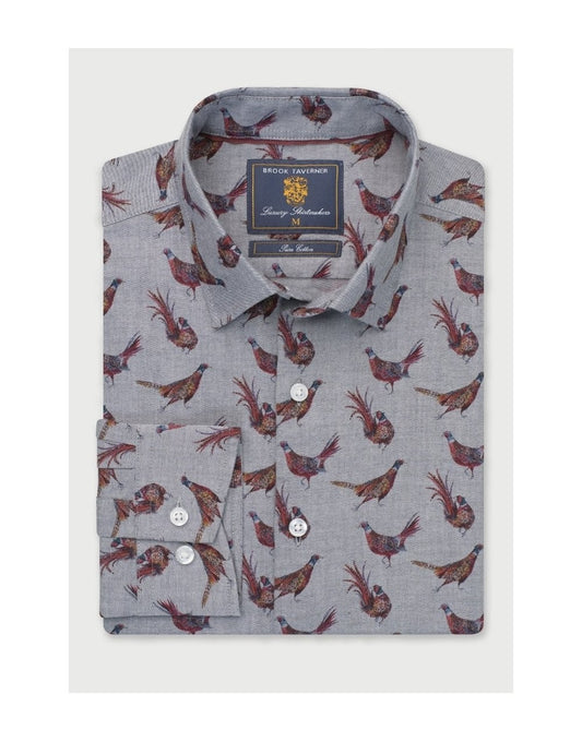 Young Ideas/Henmores - Country Print Shirt - Ecru Acorn Print - S