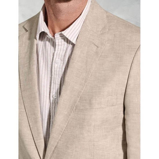 Young Ideas/Henmores - Eastwood tailored Fit Linen Blazer - Blue - 42