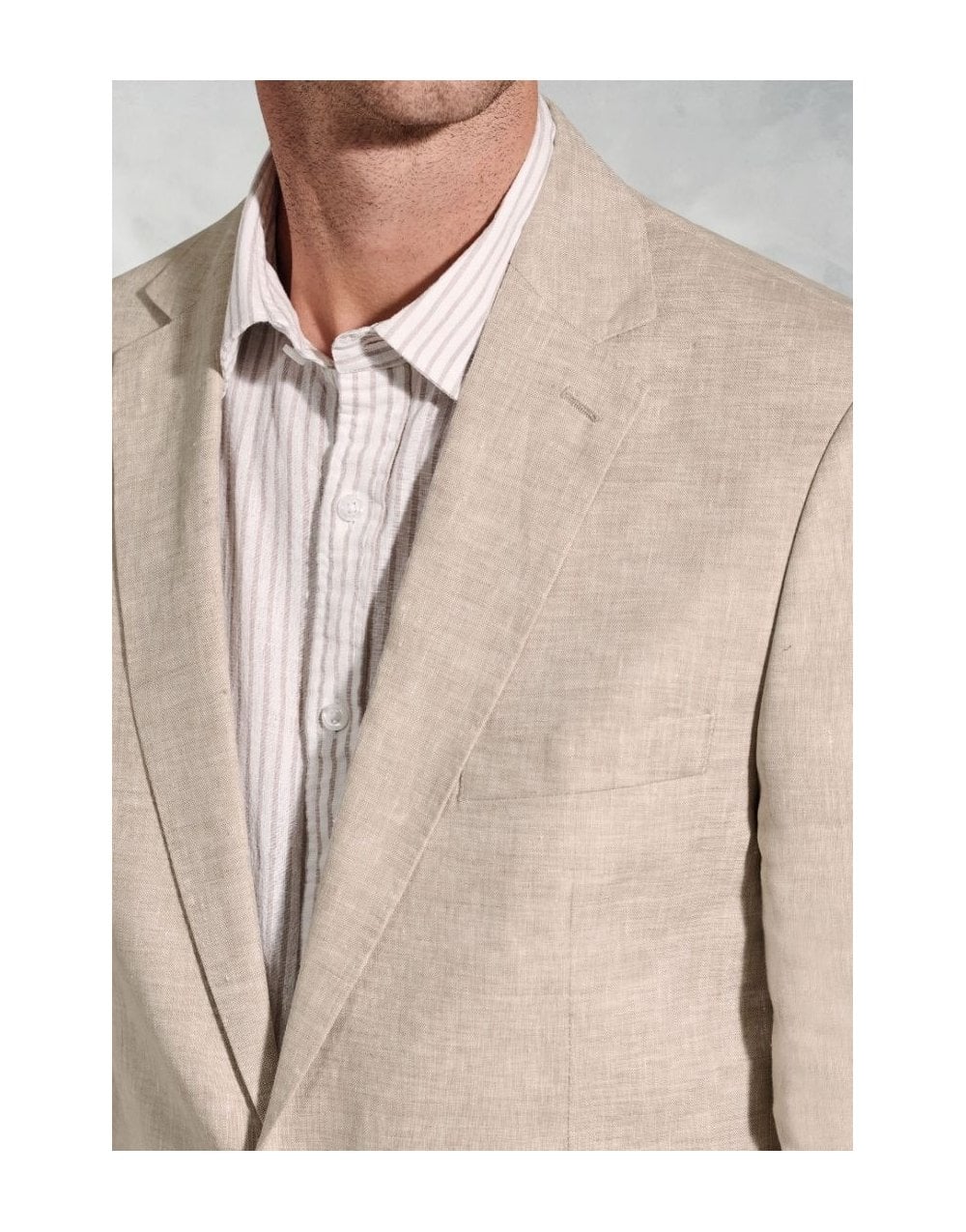 Young Ideas/Henmores - Eastwood tailored Fit Linen Blazer - Blue - 42