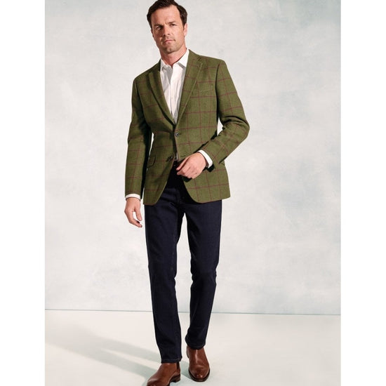 Young Ideas/Henmores - Edlingham Classic Fit Jacket - Moss Check - 42