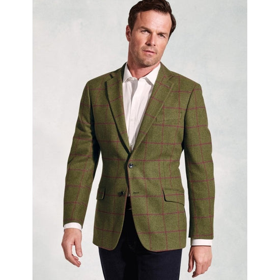 Young Ideas/Henmores - Edlingham Classic Fit Jacket - Moss Check - 42