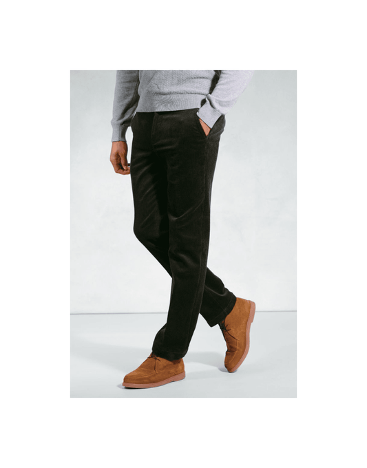 Young Ideas/Henmores - Ellroy Cord Trousers - Deep Green - 30S