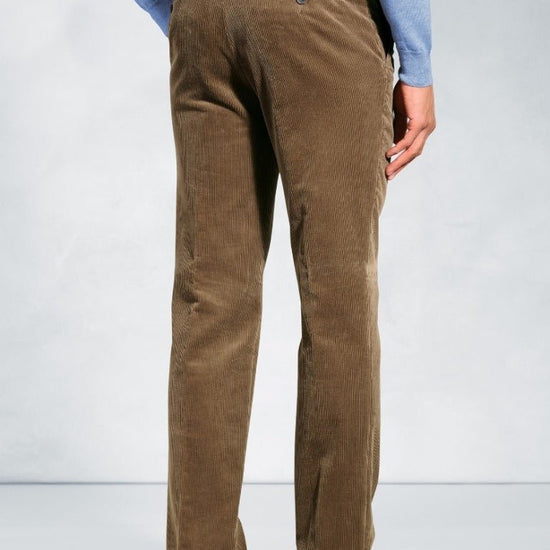Young Ideas & Henmores -Ellroy Regular Fit Cord Trousers -Camel -36x29