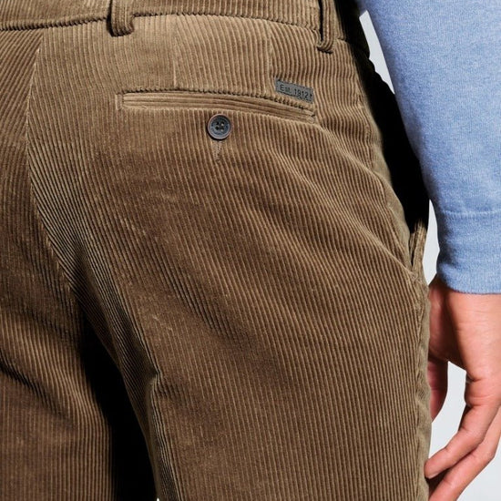 Young Ideas & Henmores -Ellroy Regular Fit Cord Trousers -Camel -36x29