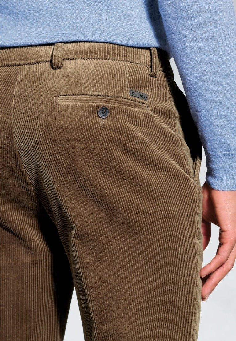 Young Ideas & Henmores -Ellroy Regular Fit Cord Trousers -Camel -36x29