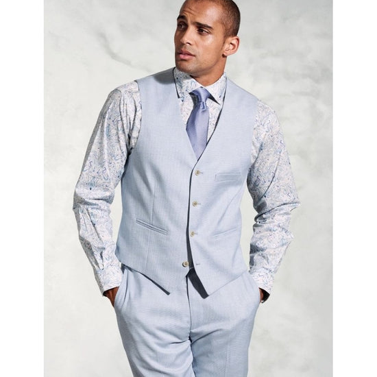 Young Ideas/Henmores - Hardy Lined Waistcoat - Light Blue - 42