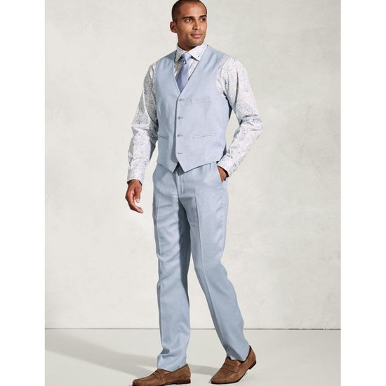 Young Ideas/Henmores - Hardy Lined Waistcoat - Light Blue - 42
