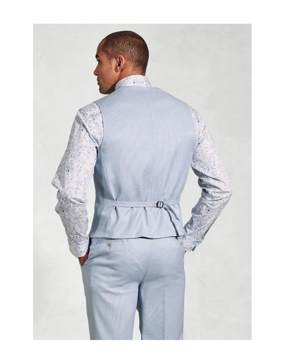 Young Ideas/Henmores - Hardy Lined Waistcoat - Light Blue - 42