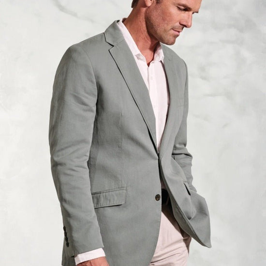 Young Ideas & Henmores - Hemsworth Cotton Blazer - Sage Green - 40