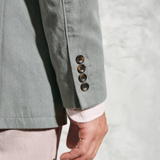 Young Ideas & Henmores - Hemsworth Cotton Blazer - Sage Green - 40