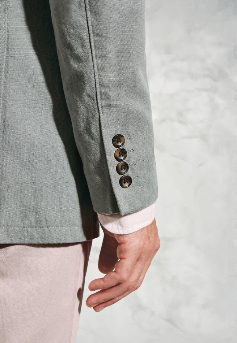 Young Ideas & Henmores - Hemsworth Cotton Blazer - Sage Green - 40