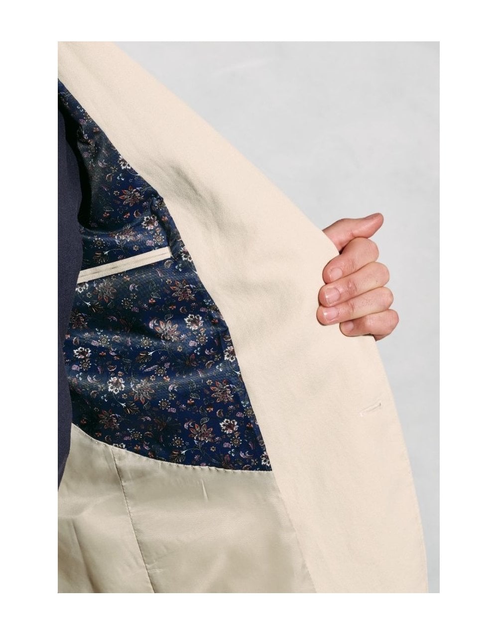 Young Ideas/Henmores - Hemsworth Tailored Fit Linen Mix Blazer - stone - 42