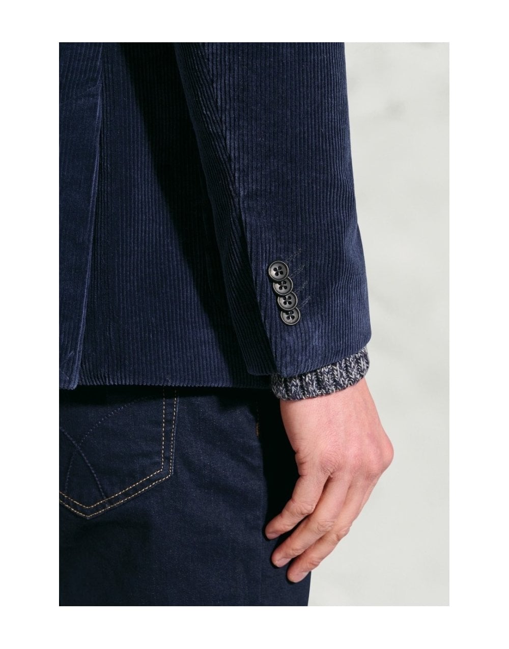 Young Ideas/Henmores - Kenny Corduroy Tailored Fit - Navy - 40