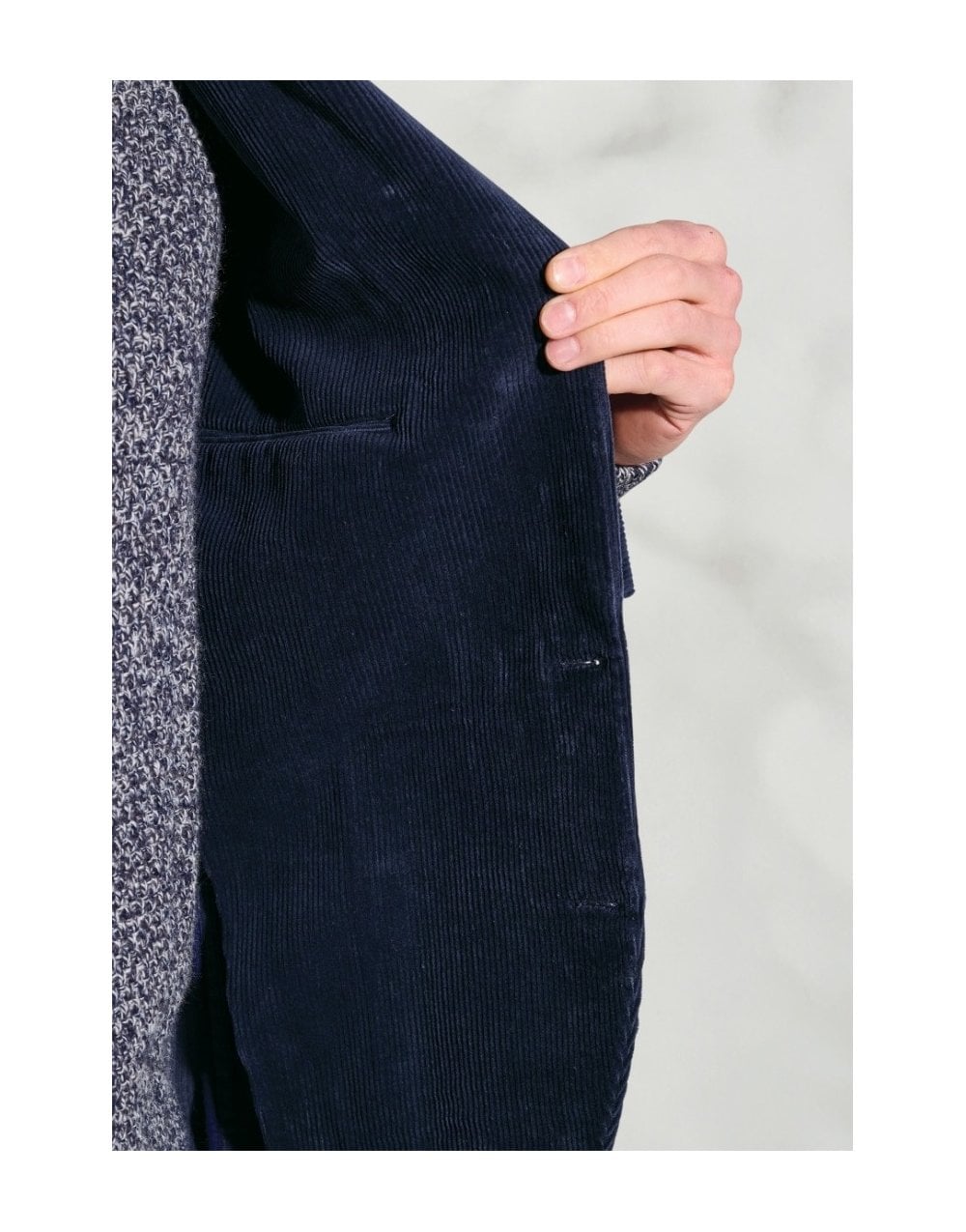 Young Ideas/Henmores - Kenny Corduroy Tailored Fit - Navy - 40