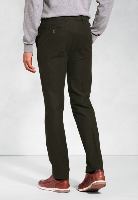 Young Ideas & Henmores -Kerswell Regular Fit Moleskin Trousers -Olive -32x31