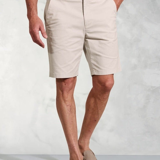 Young Ideas & Henmores - Leo Tailored Shorts - Stone - 32
