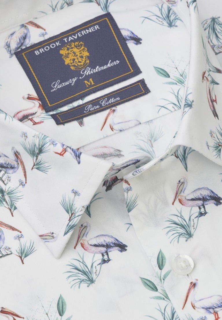 Young Ideas & Henmores - Longsleeved Monkey Print Shirt - Navy - L