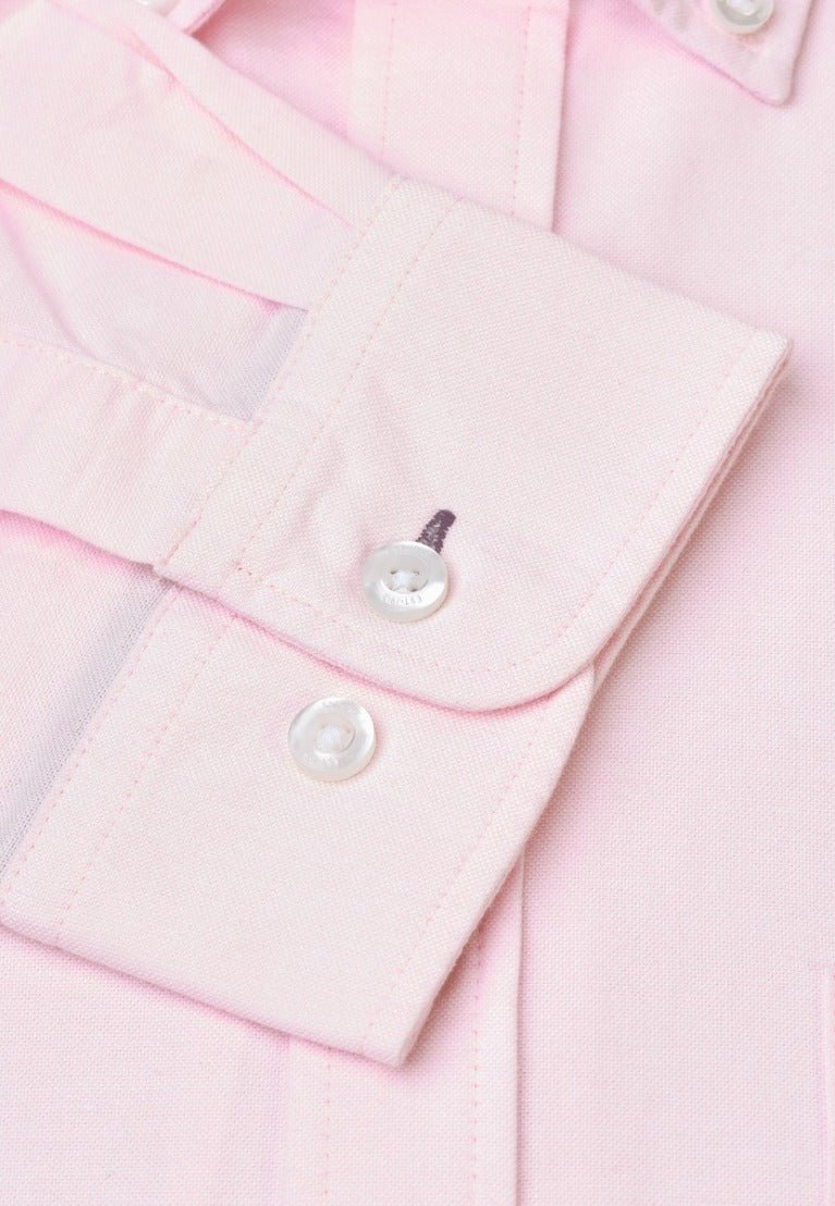Young Ideas & Henmores -LS Cotton Button Down Shirt -pink -M