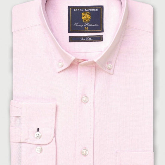 Young Ideas & Henmores -LS Cotton Button Down Shirt -pink -M