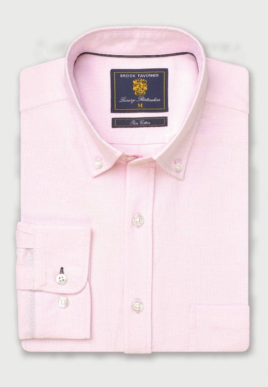 Young Ideas & Henmores -LS Cotton Button Down Shirt -pink -M