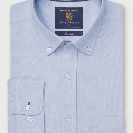 Young Ideas & Henmores -LS Cotton Button Down Shirt -Light Blue -M