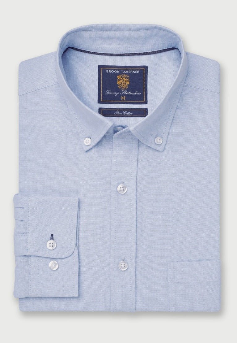 Young Ideas & Henmores -LS Cotton Button Down Shirt -Light Blue -M
