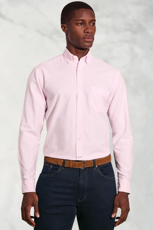 Young Ideas & Henmores -LS Cotton Button Down Shirt -pink -M