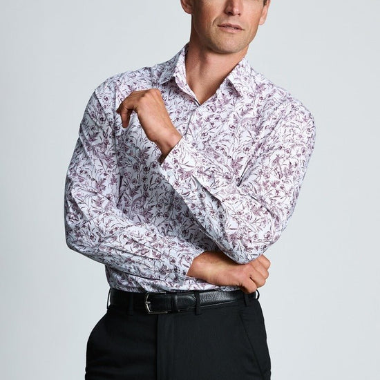 Young Ideas & Henmores -Novelty White Shirt With Hare Print -White -M