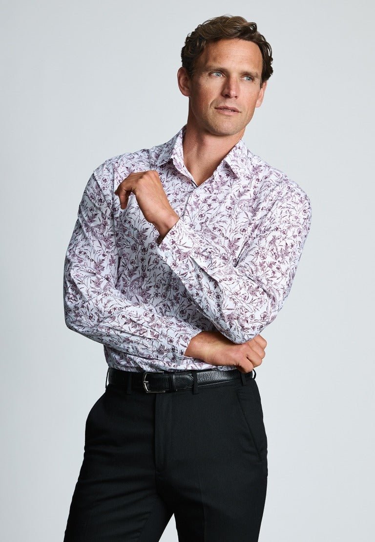Young Ideas & Henmores -Novelty White Shirt With Hare Print -White -M