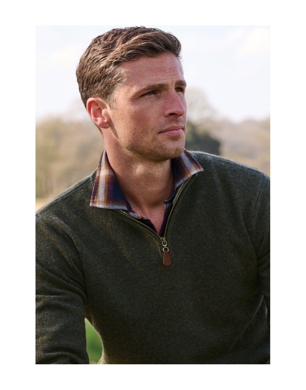 Young Ideas/Henmores - Rutherford 1/4 Zip Jumper - Denim - M