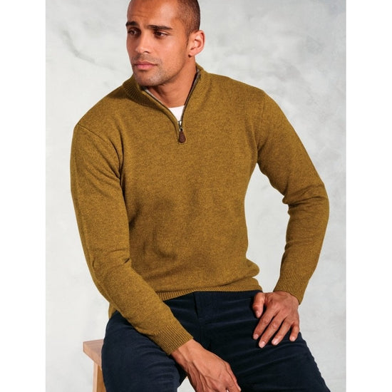 Young Ideas/Henmores - Rutherford 1/4 Zip Jumper - Denim - M