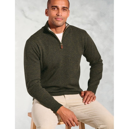 Young Ideas/Henmores - Rutherford 1/4 Zip Jumper - Denim - M