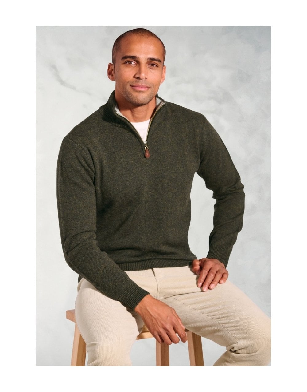 Young Ideas/Henmores - Rutherford 1/4 Zip Jumper - Denim - M