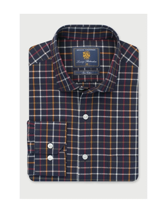 Young Ideas/Henmores - Standard Check Shirt - Navy Check - M