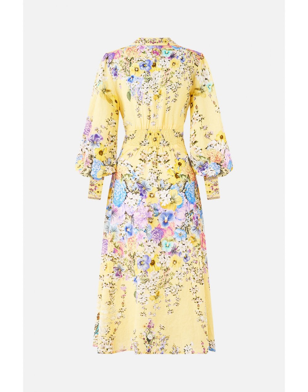 Young Ideas/Henmores - Darling Buds Linen Shirt Dress - Yellow - XS