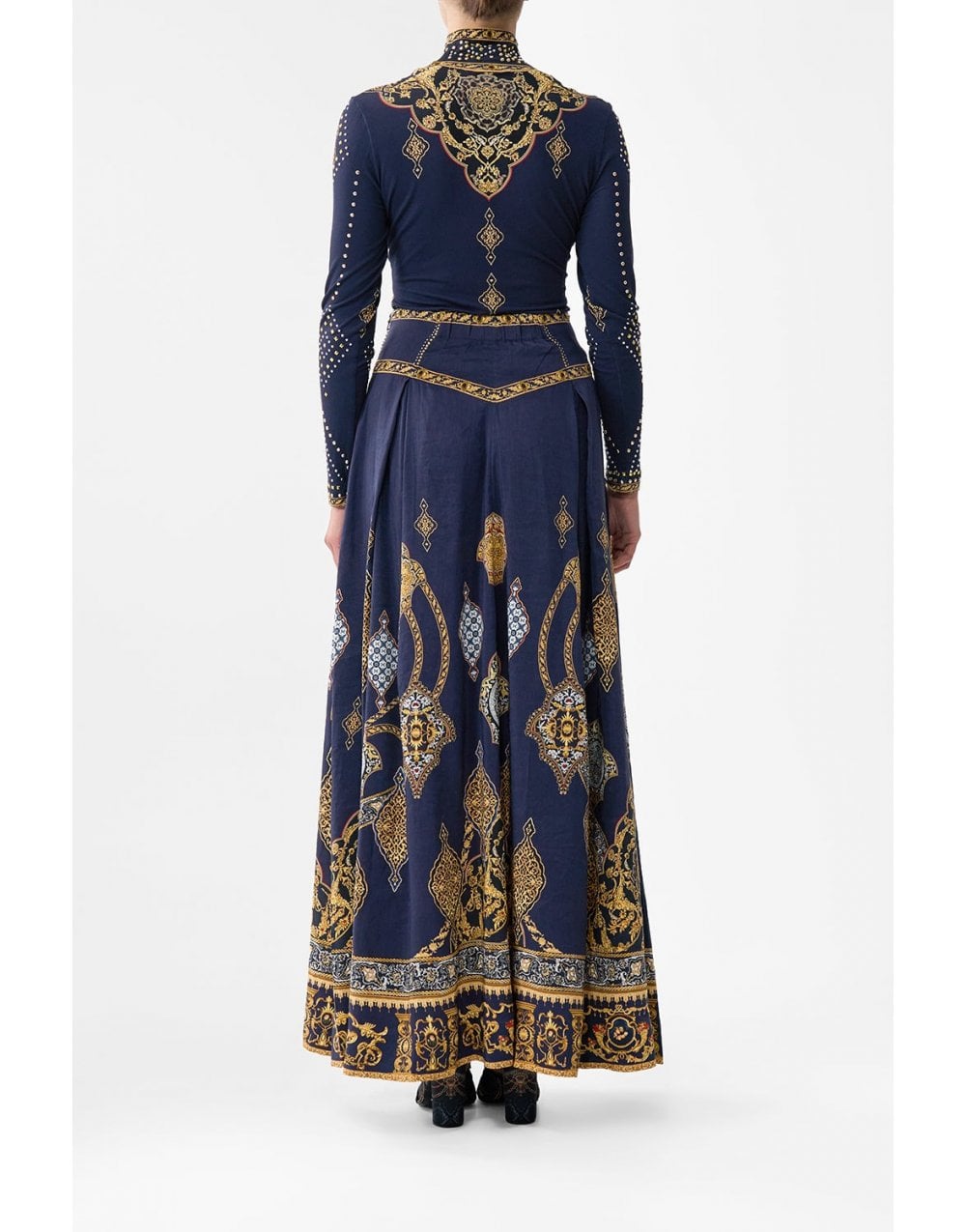 Young Ideas/Henmores - Imperial Gate Jersey Turtleneck - Navy Gold - XS