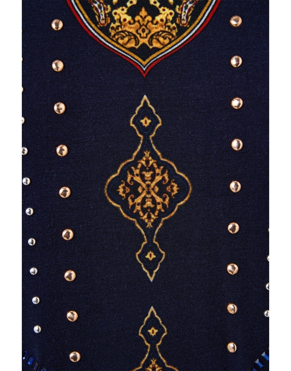 Young Ideas/Henmores - Imperial Gate Jersey Turtleneck - Navy Gold - XS