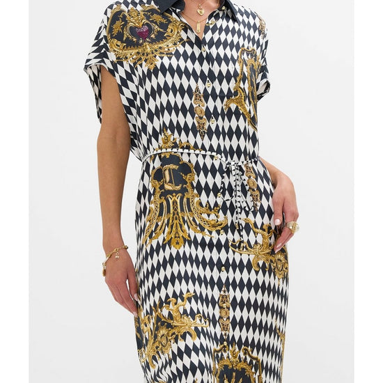 Young Ideas/Henmores - Monarchy Mania Sleeveless Shirt Dress - Black/White - M/L