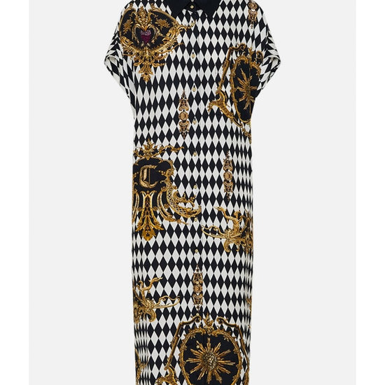 Young Ideas/Henmores - Monarchy Mania Sleeveless Shirt Dress - Black/White - M/L