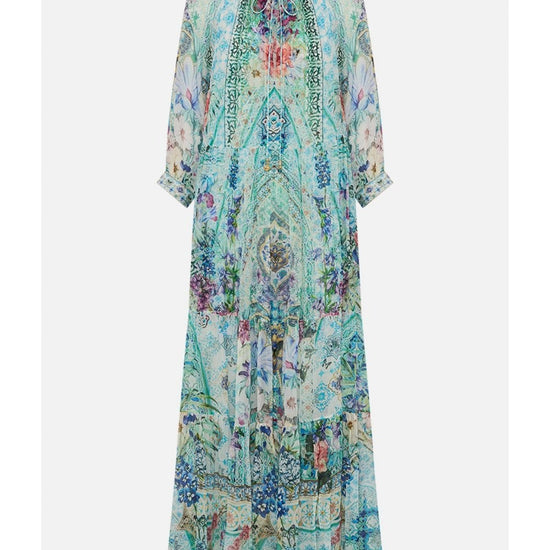 Young Ideas/Henmores - Sunrise in Sintra Gathered Panel Dress - Blue Multi - M