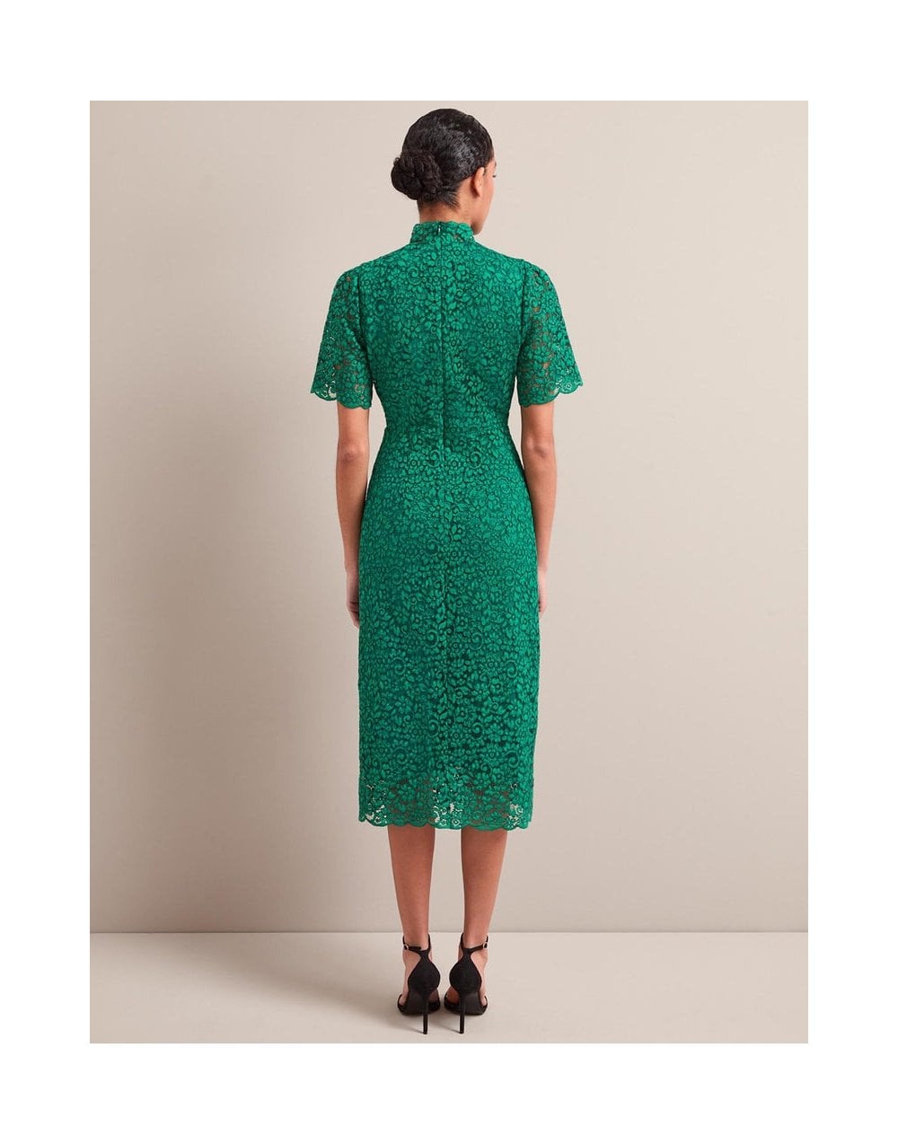 Young Ideas/Henmores - Jessica Lace Midi Dress - Emerald Green - 8